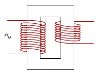 Schéma de principe d'un transformateur