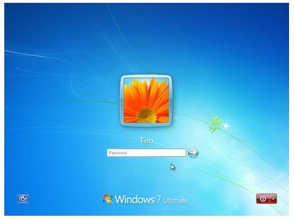 Ecran de login pour Windows 7